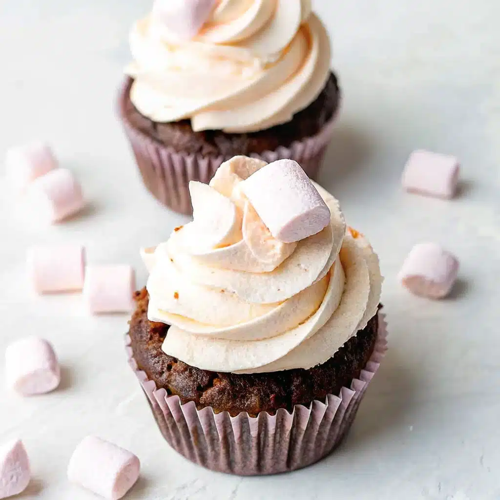 marshmallow frosting on cupcakes