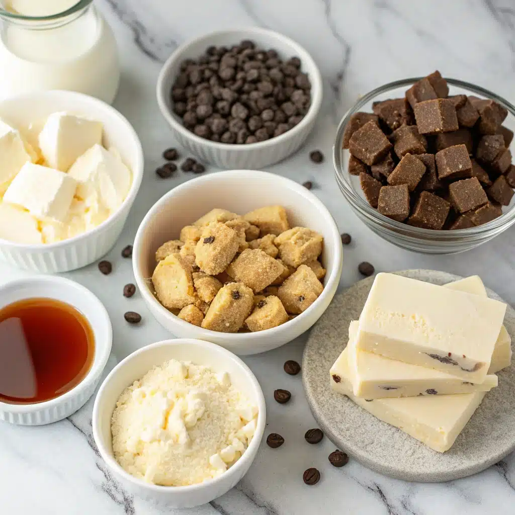 Cookie Dough Cheesecake ingredients