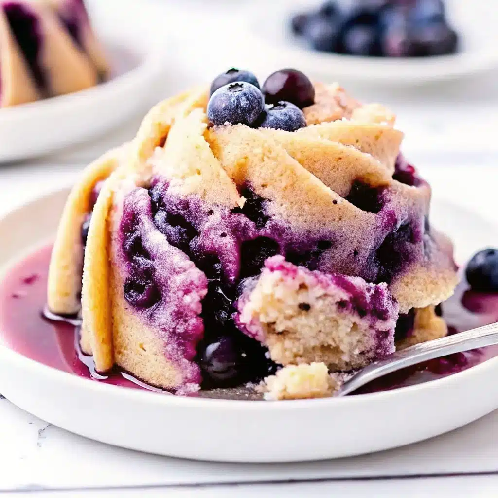 Mini Blueberry Bundt Cakes with Lemon Glaze