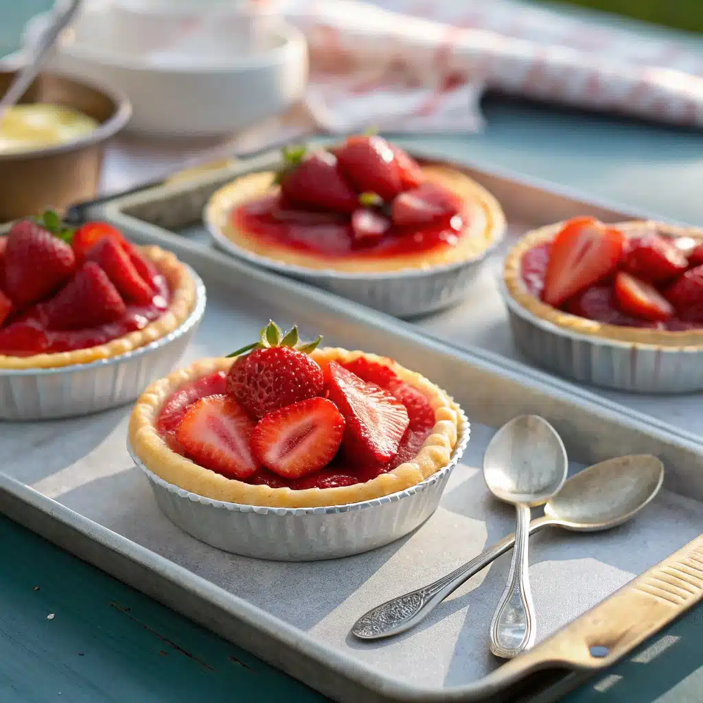 Mini versions of Shoney's strawberry pie
