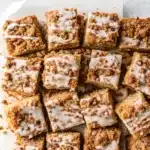 banana coffee cake with cinnamon streusel topping