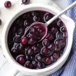 Fresh blueberry compote