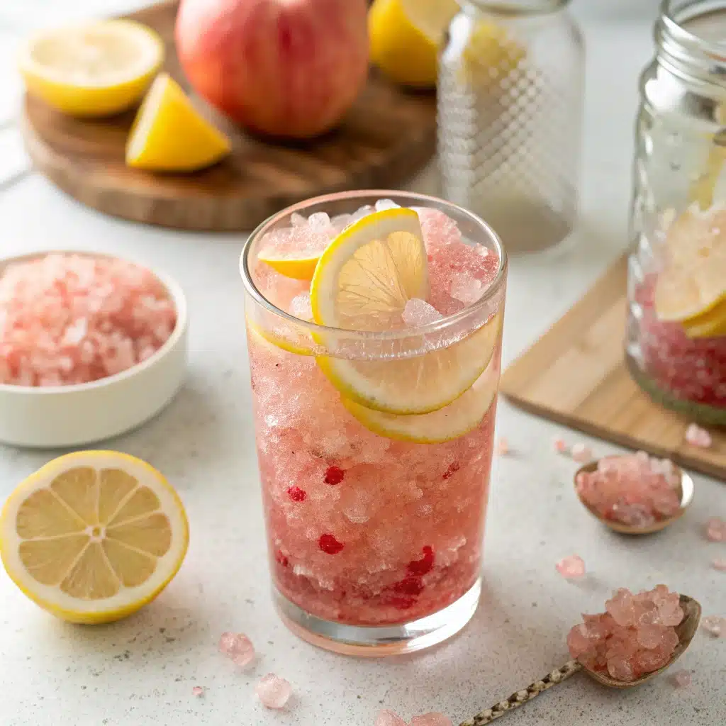 Boosted Japanese pink salt detox drink for weight loss