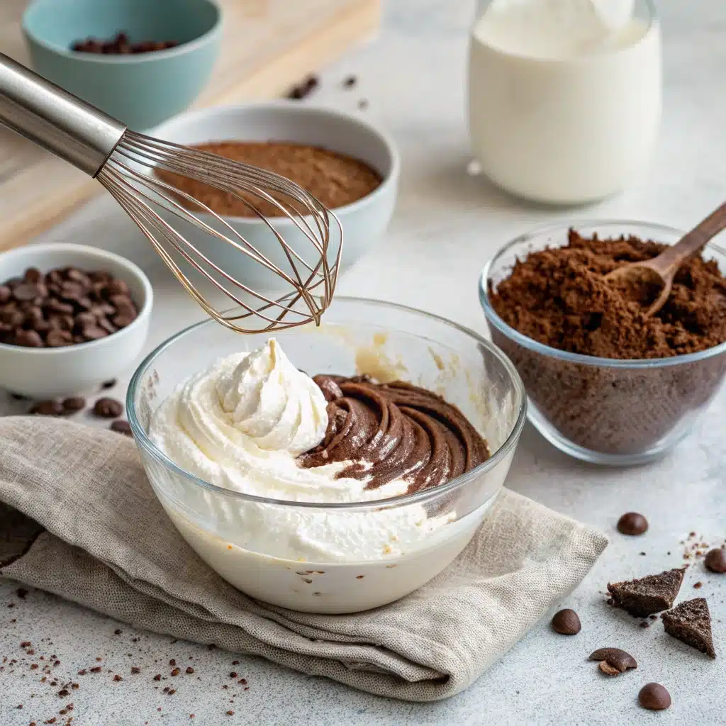 How to make chocolate whipped cream step-by-step