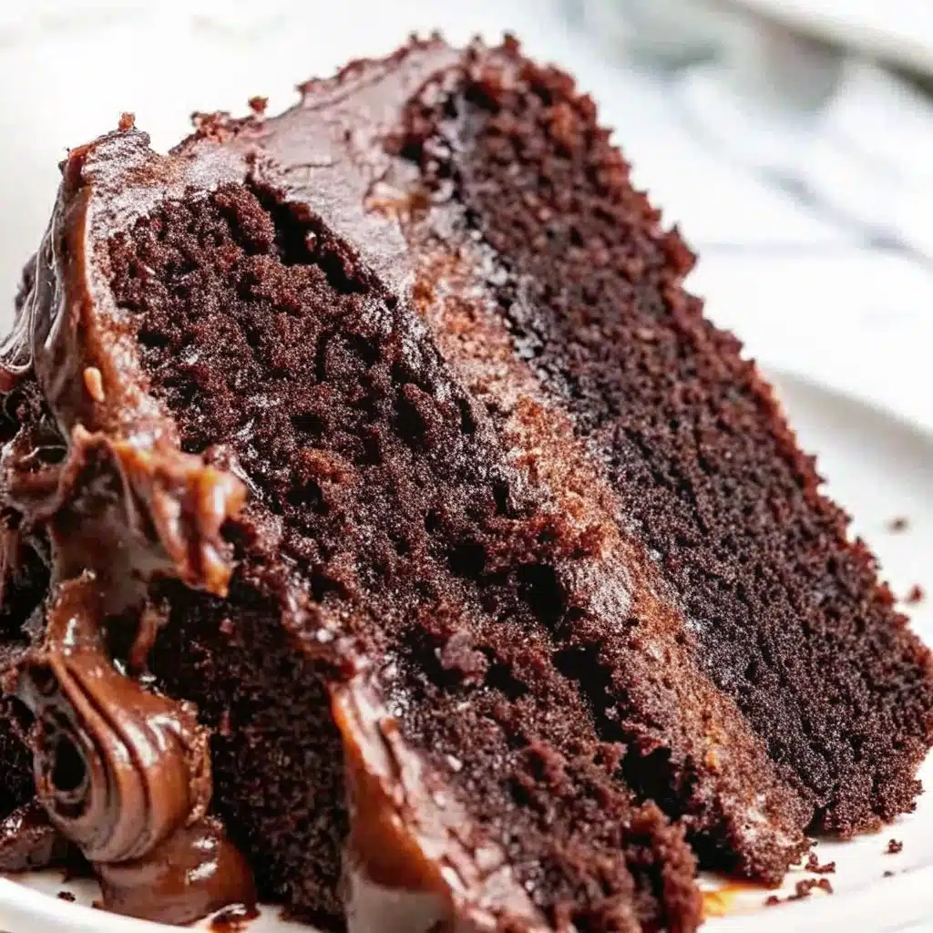 death by chocolate cake with ganache