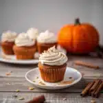 Pumpkin spice cupcakes with fall frosting