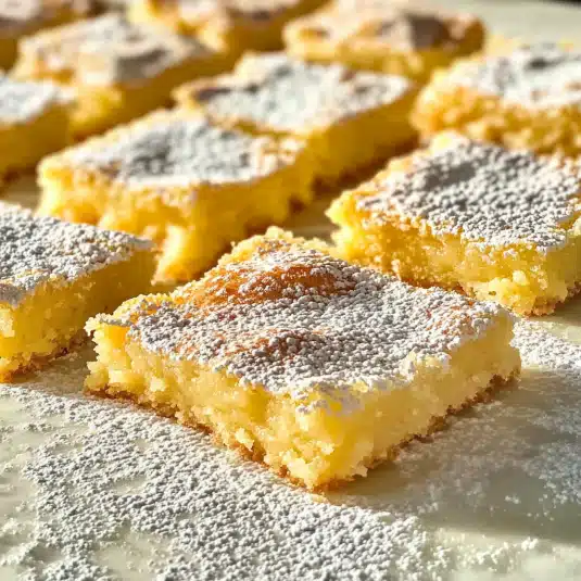 2 Ingredient Lemon Bars fresh from the oven