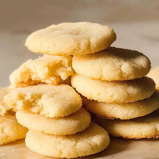 Freshly baked 3 Ingredient Sugar Cookies