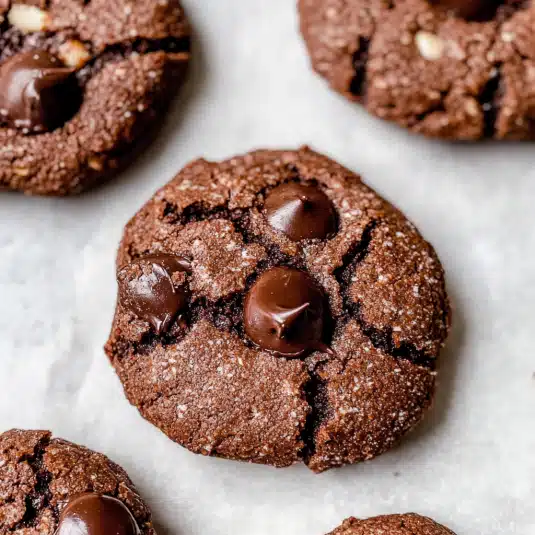 almond flour chocolate cookies baking tray