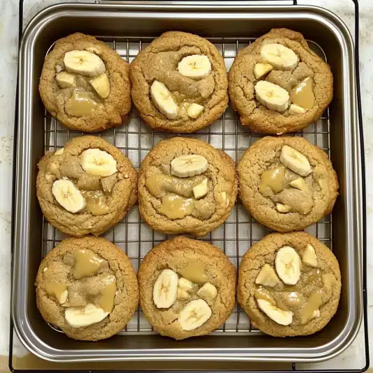 Banana pudding cookies with wafers