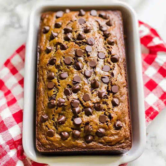 Freshly chocolate chip banana bread