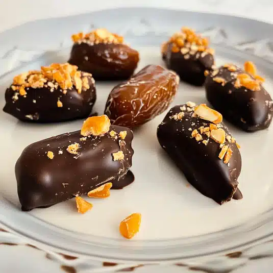 Chocolate covered dates with sea salt