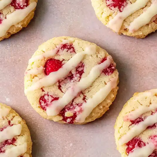 Lemon Raspberry Cookies on cooling