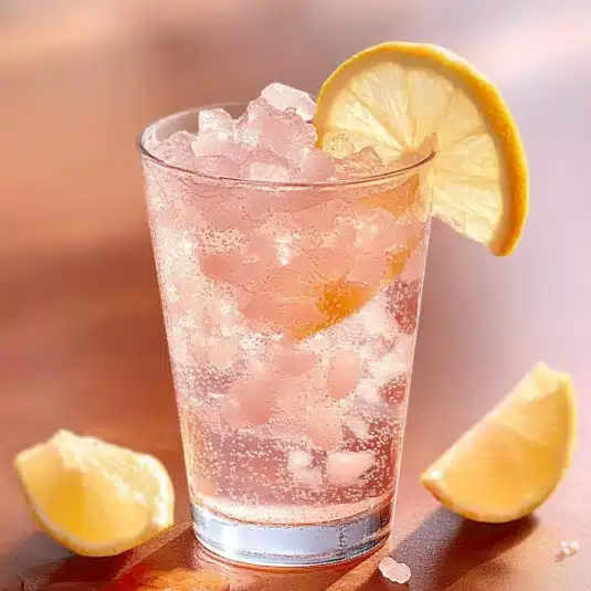 Pink Salt Diet Recipe detox drink in glass