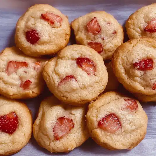 Strawberry shortcake cookies In plate