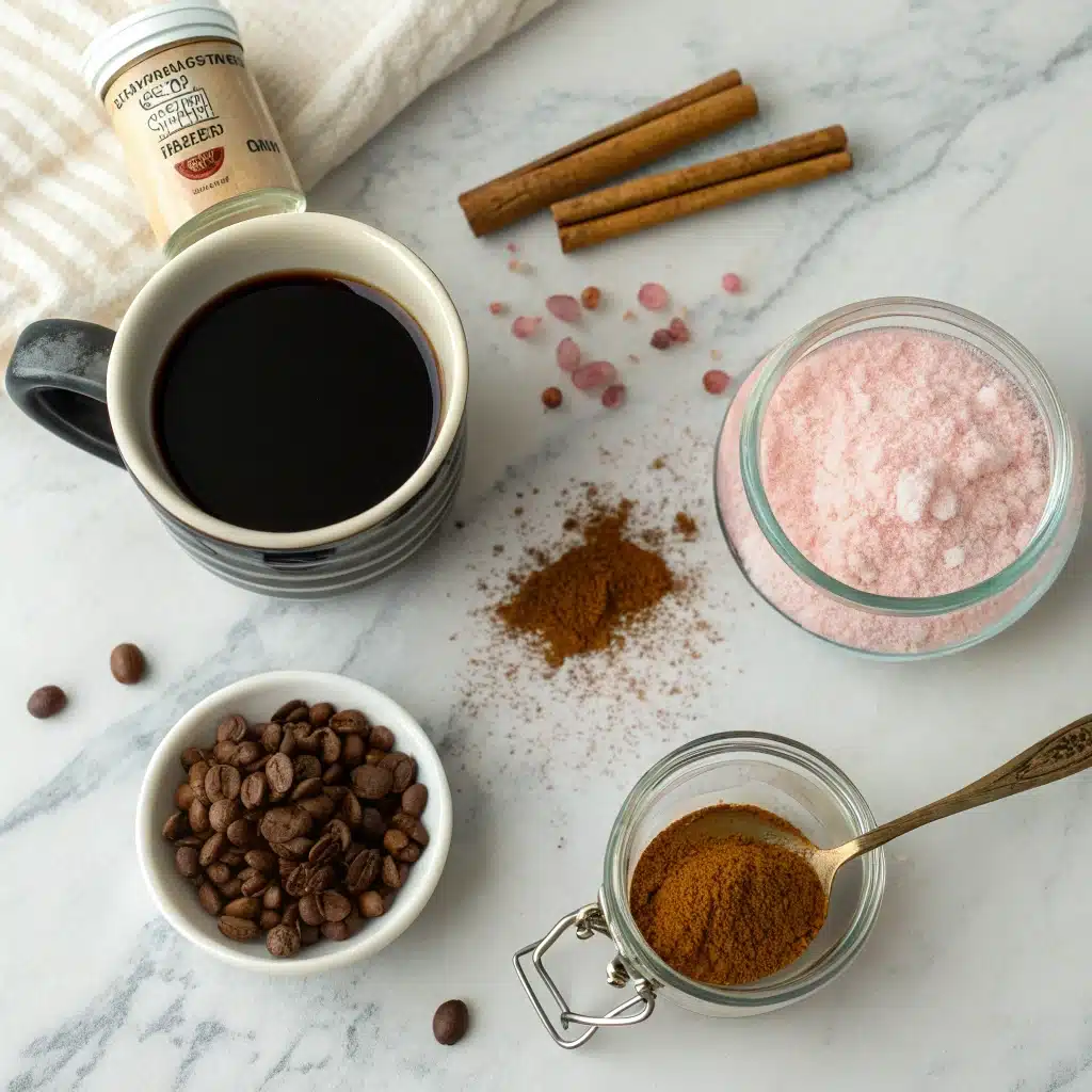 Coffee Loophole Recipe ingredients on a kitchen counter
