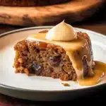 Moist and flavorful date cake fresh from the oven