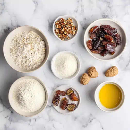 Healthy no-bake date bars with natural ingredients